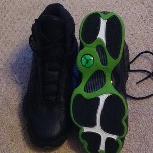 Jordan 13 green and black never worn